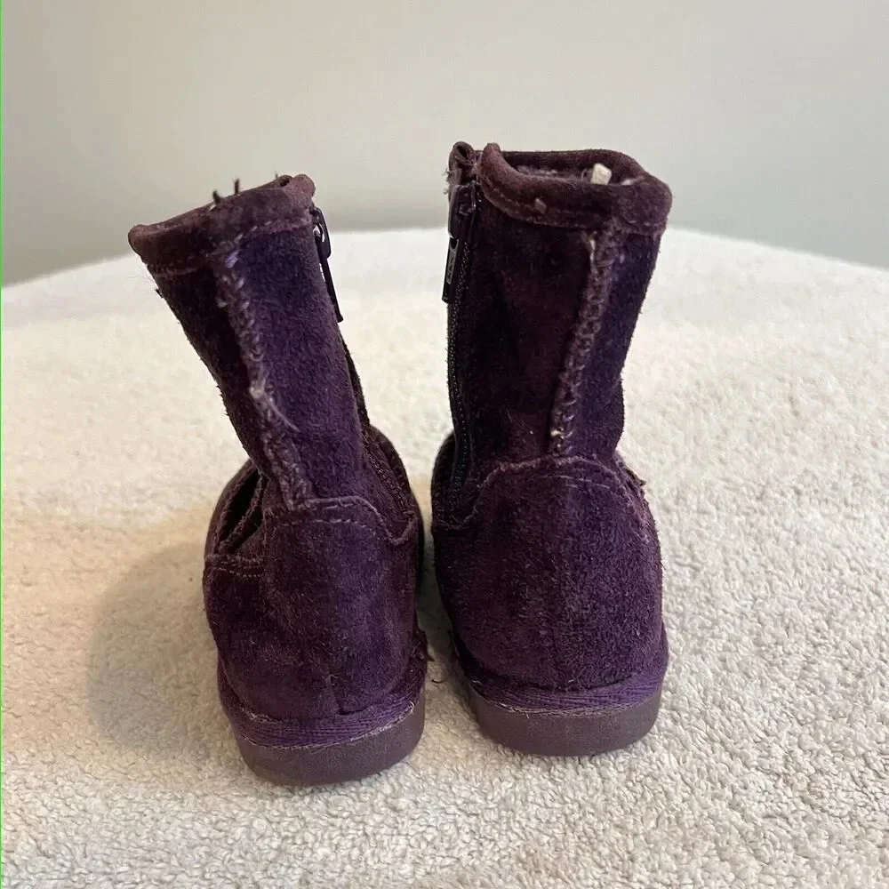 Nordstrom Rack Purple Toddler Girl Suede Boots 5 Winter Baby Outdoor Shearling